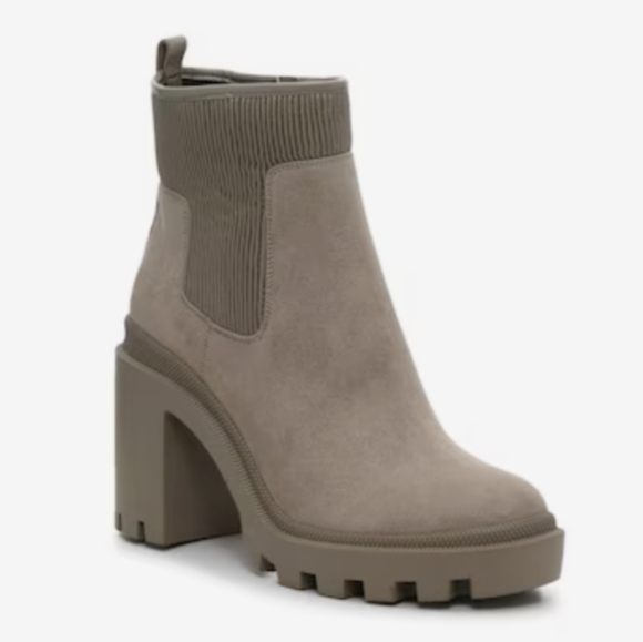 JLO Jennifer Lopez Emalee Bootie Platform Boot Women's Size 10 In Grey Beige - Picture 16 of 16